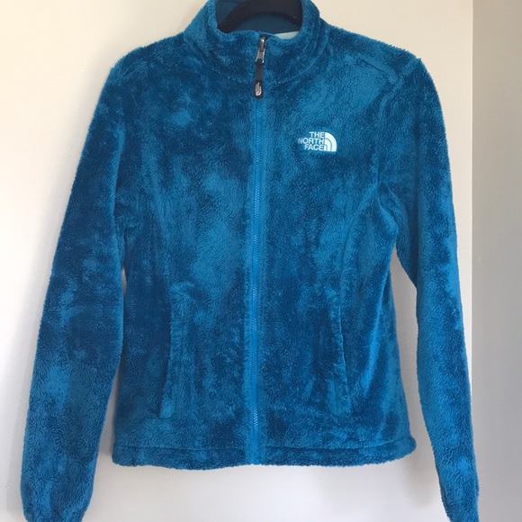 bright blue north face jacket